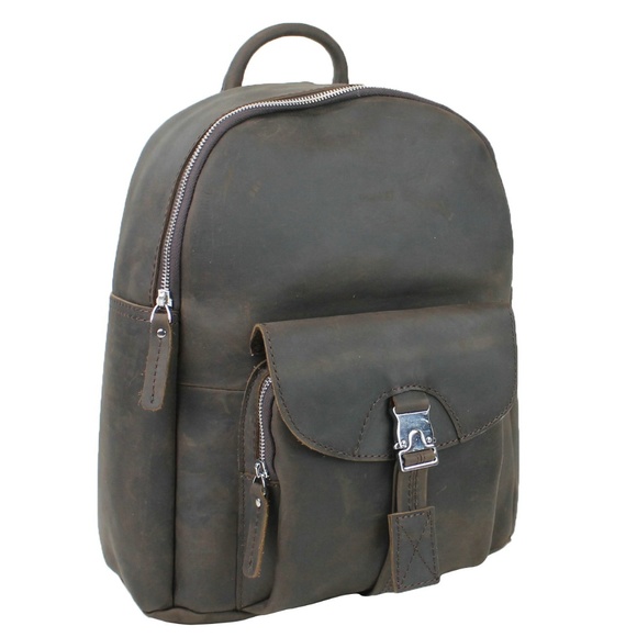 Full Grain Cowhide Leather Backpack LK10DB